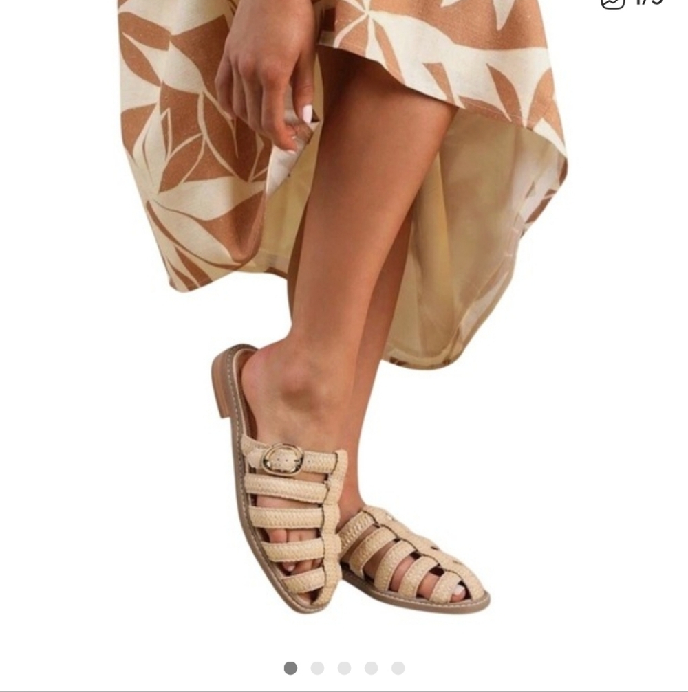DV BY DOLCE VITA Fyona Mule Sandal (Women) In Color Raffia Sz 8 NWT